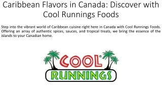 Caribbean Flavors in Canada_Discover with Cool Runnings Foods