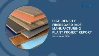 Prefeasibility Report on a High-Density Fiberboard (HDF) PDF: Unit Setup