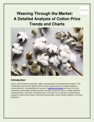 Weaving Through the Market_A Detailed Analysis of Cotton Price Trends and Charts