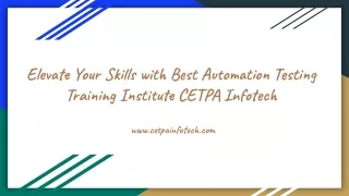 Best Automation Testing Training Institute