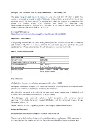 Biological Seed Treatment Market Industry Analysis and Forecast - 2025