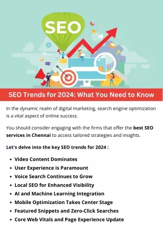 SEO Trends for 2024 What You Need to Know