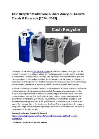 Cash Recycler Market Size & Share Analysis