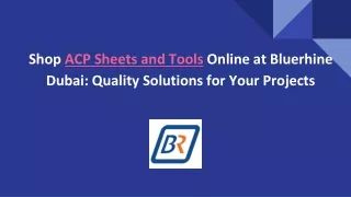 ACP Sheets and Tools