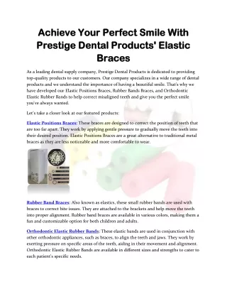 Prestige Dental Products