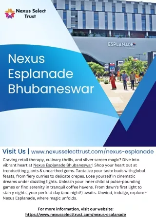 Nexus Esplanade Bhubaneswar: Your One-Stop Destination for Shopping, Dining & En