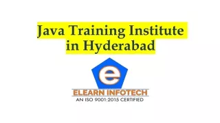 Java Training Institute in Hyderabad