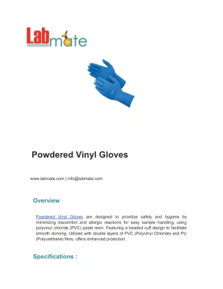 Powdered Vinyl Gloves