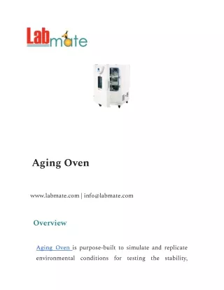 Aging Oven