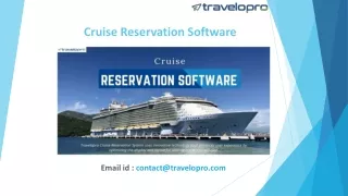 Cruise Reservation Software