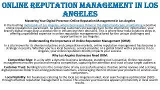 online reputation management in Los Angeles