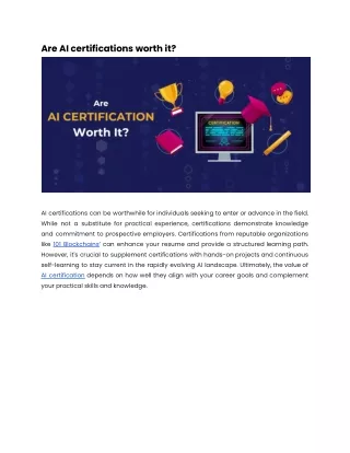 Are AI certifications worth it_