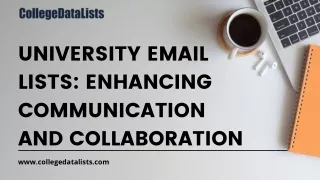 University Email Lists Enhancing Communication and Collaboration