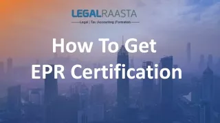 How To Get EPR Certification