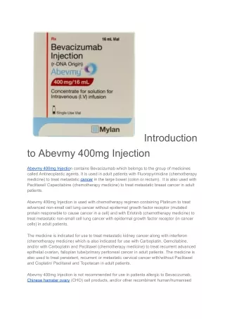 Abevmy 400mg Injection