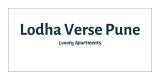 Lodha Verse Pune Brochure