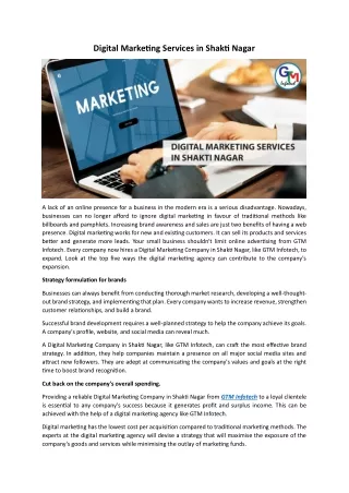 Digital Marketing Services in Shakti Nagar