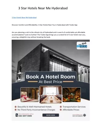 3 Star Hotels Near Me Hyderabad