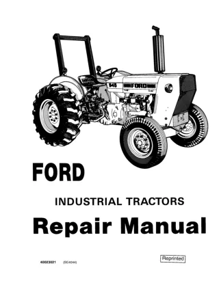 Ford 540A Industrial Tractor Service Repair Manual