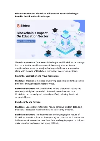 Blockchain in Education