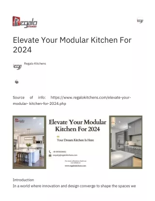 Elevate Your Modular Kitchen For 2024