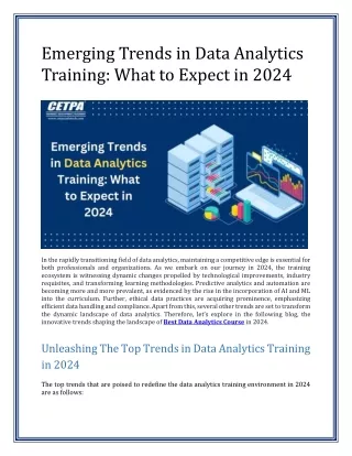 Emerging Trends in Data Analytics Training What to Expect in 2024