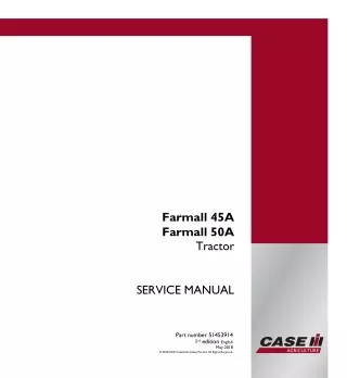 CASE IH Farmall 50A Tractor Service Repair Manual