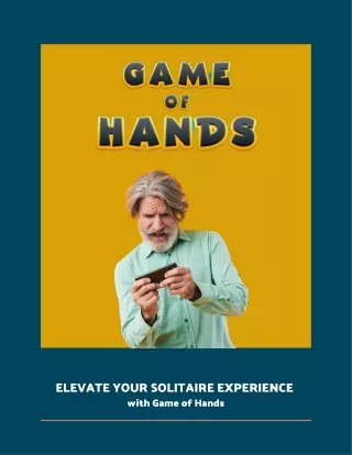 Get ready to elevate your solitaire game to new heights with 'Game of Hands