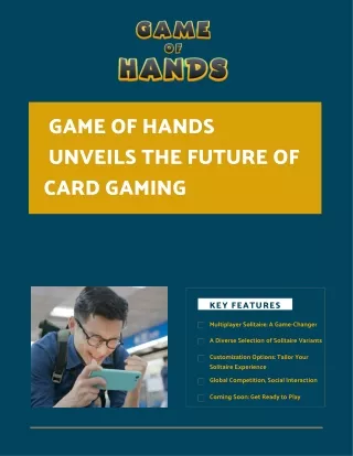 Join the Solitaire Revolution with 'Game of Hands' - Coming to Your Devices Soon