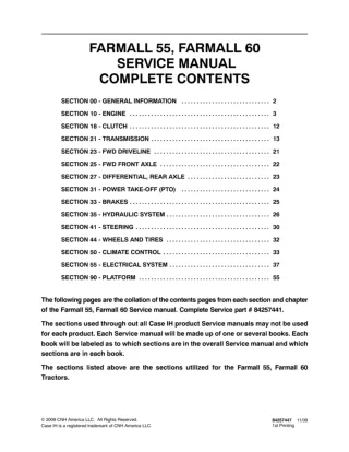 CASE IH FARMALL 60 Tractor Service Repair Manual