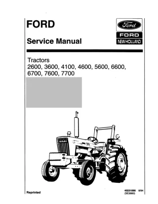 Ford 2600 Tractor Service Repair Manual