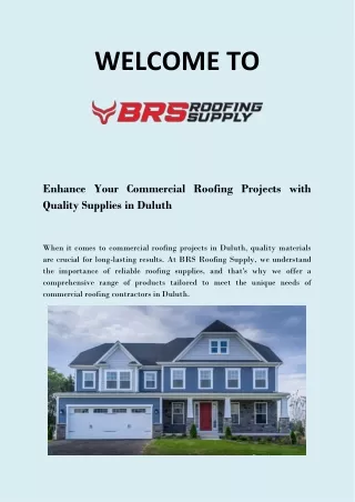 Your Trusted Partner for Commercial Roofing Supply in Duluth