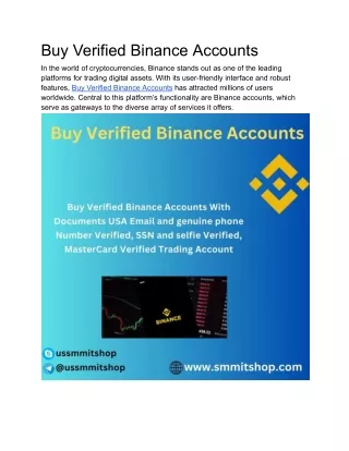 Buy Verified Binance Accounts