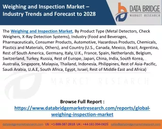 Weighing and Inspection Market