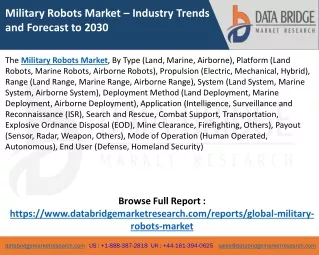 Military Robots Market