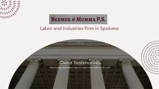 Labor & Industries Client Testimonials | L and I Firm in Spokane | Beemer & Mumm