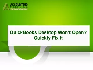 Effortless Fix For QuickBooks Desktop Won't Open issue