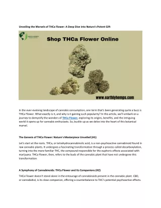 Unveiling the Marvels of THCa Flower (1)