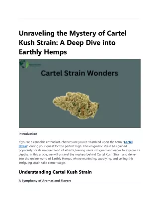 Cartel Strain