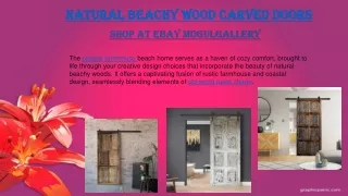 Natural Beachy Wood Carved doors