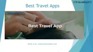 Best Travel Apps