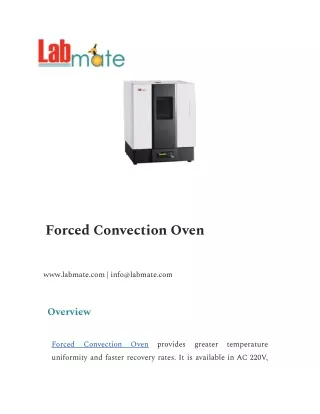 Forced Convection Oven