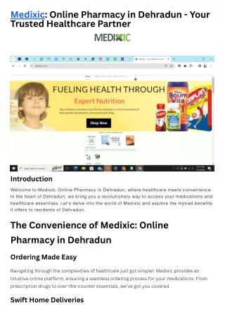 Online pharmacy in Dehradun