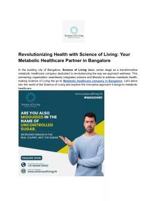 Revolutionizing Health with Science of Living_ Your Metabolic Healthcare Partner in Bangalore (1)