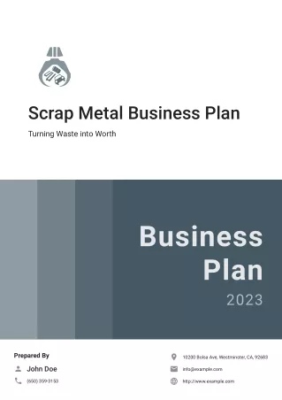 scrap metal business plan