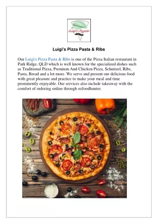 Flat 5% offer Luigi's Pizza Pasta & Ribs - Order Now!!