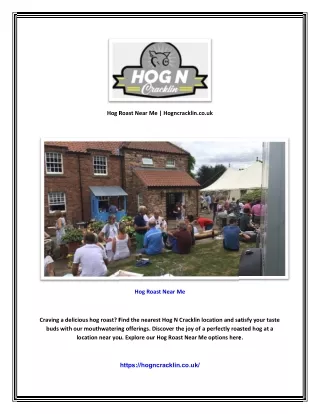 Hog Roast Near Me | Hogncracklin.co.uk