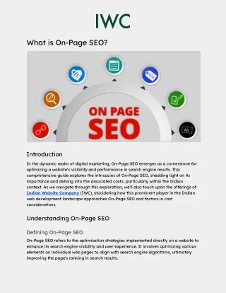 What is On-Page SEO