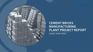 Cement Bricks Manufacturing Plant Project Report PDF Cost Analysis