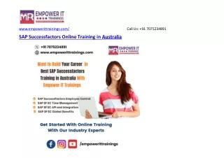 Best SAP Successfactors Online Training in Australia